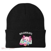 Cute Axolotl Lover Mexican Salamander Relaxolotl Beanie thumb 0