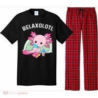 Cute Axolotl Lover Mexican Salamander Relaxolotl Pajama Set thumb 0