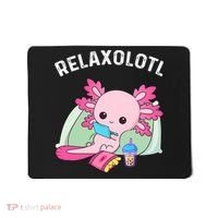 Cute Axolotl Lover Mexican Salamander Relaxolotl Mousepad thumb 0