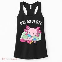 Cute Axolotl Lover Mexican Salamander Relaxolotl Women's Tank Top thumb 0