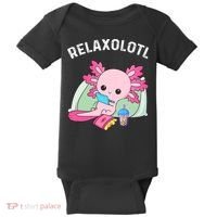 Cute Axolotl Lover Mexican Salamander Relaxolotl Baby Bodysuit thumb 0