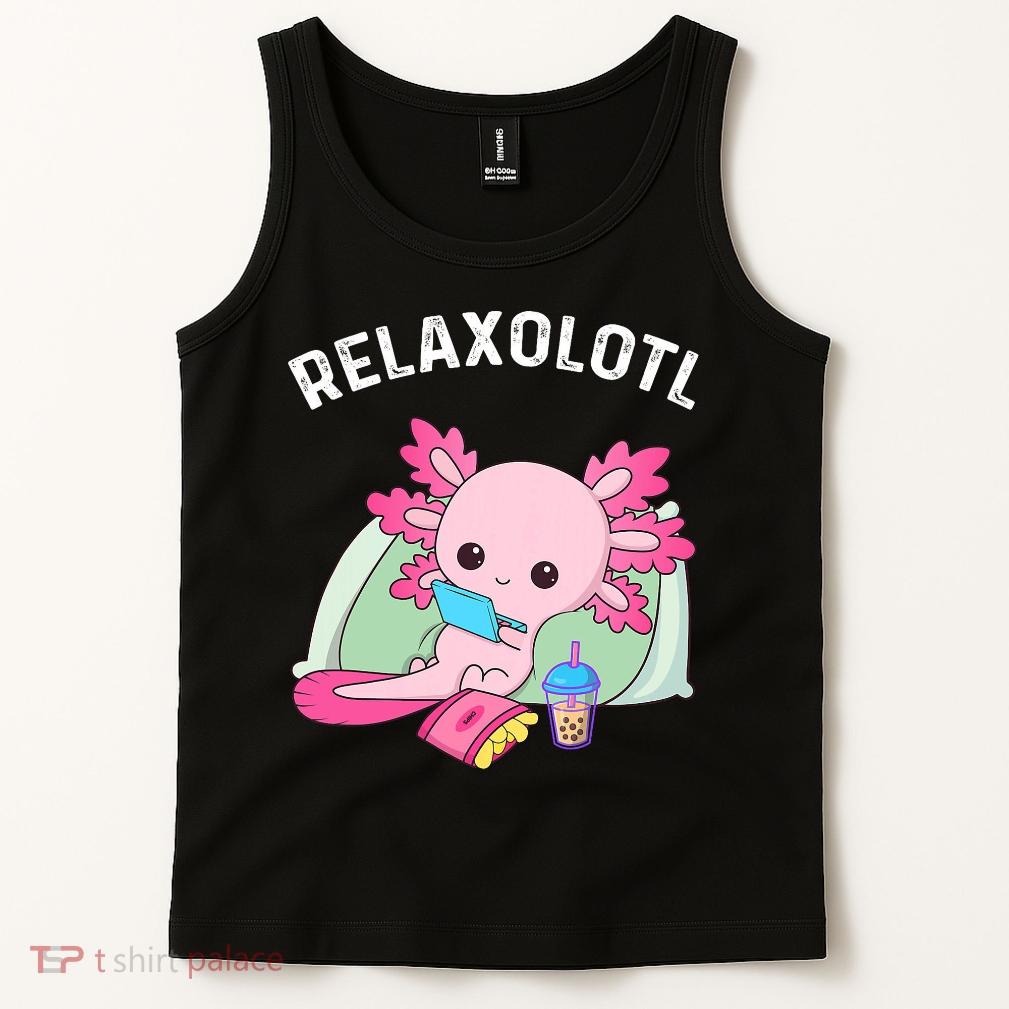 Cute Axolotl Lover Mexican Salamander Relaxolotl Tank Top