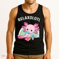 Cute Axolotl Lover Mexican Salamander Relaxolotl Tank Top thumb 3