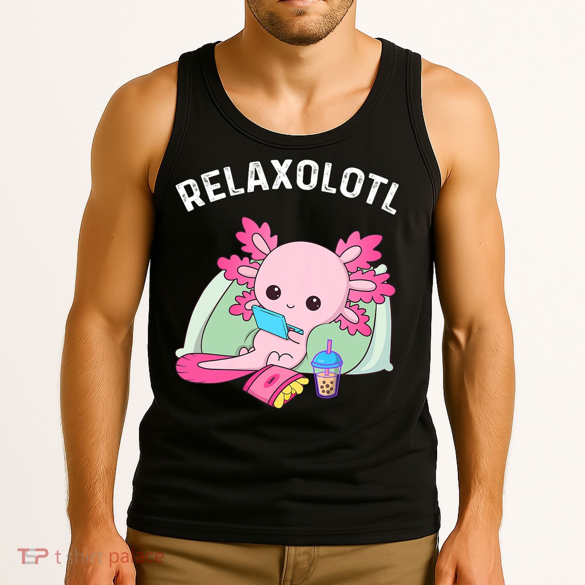 Cute Axolotl Lover Mexican Salamander Relaxolotl Tank Top