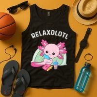 Cute Axolotl Lover Mexican Salamander Relaxolotl Tank Top thumb 4