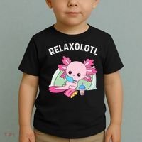 Cute Axolotl Lover Mexican Salamander Relaxolotl Toddler T-Shirt thumb 2