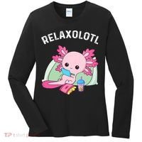 Cute Axolotl Lover Mexican Salamander Relaxolotl Women's Long Sleeve Shirt thumb 0
