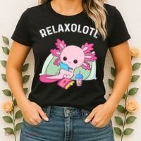 Cute Axolotl Lover Mexican Salamander Relaxolotl Women's T-Shirt thumb 2