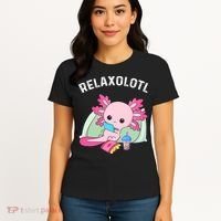 Cute Axolotl Lover Mexican Salamander Relaxolotl Women's T-Shirt thumb 4