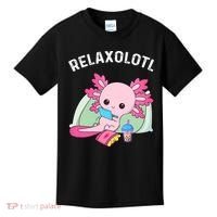 Cute Axolotl Lover Mexican Salamander Relaxolotl Kids T-Shirt thumb 0