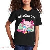 Cute Axolotl Lover Mexican Salamander Relaxolotl Kids T-Shirt thumb 2