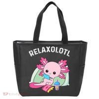 Cute Axolotl Lover Mexican Salamander Relaxolotl Tote Bag thumb 0