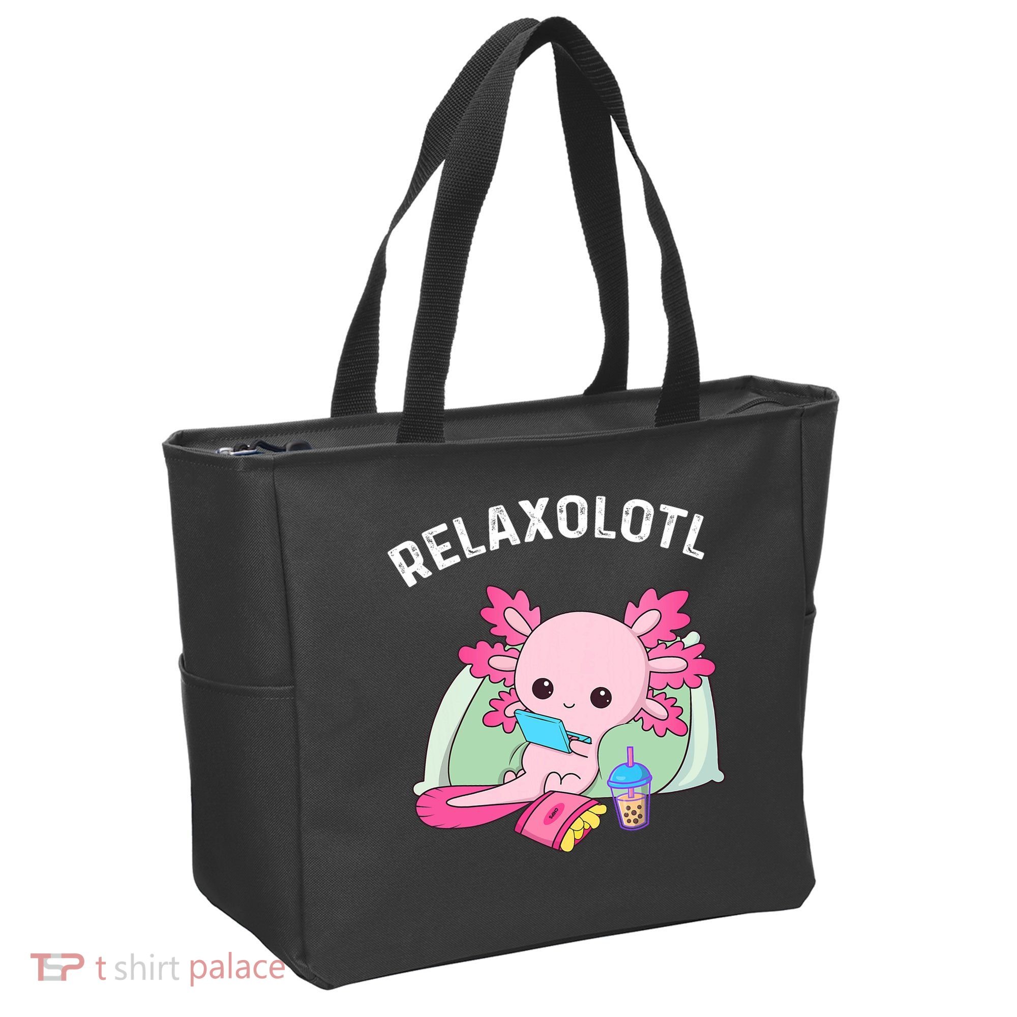 Cute Axolotl Lover Mexican Salamander Relaxolotl Tote Bag