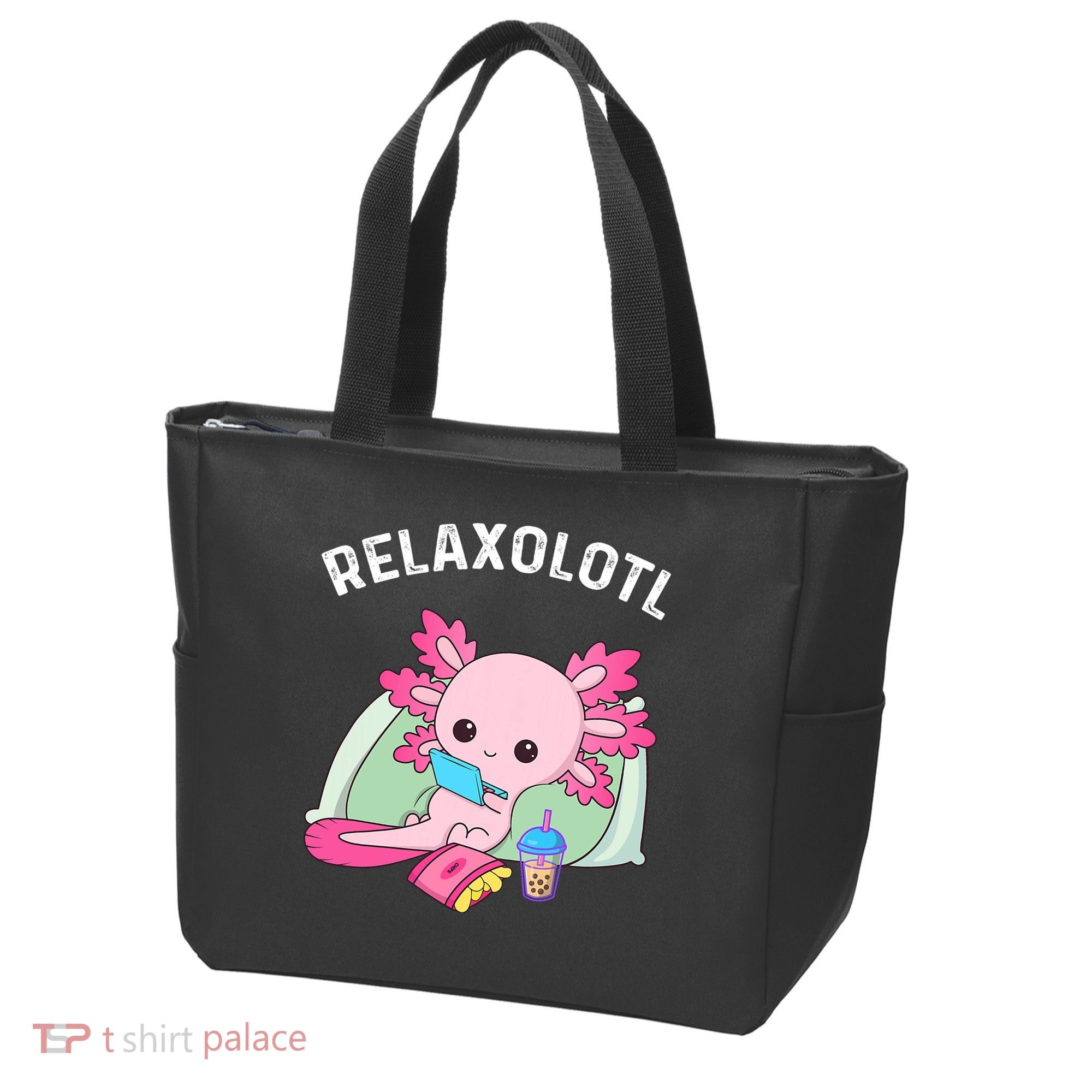 Cute Axolotl Lover Mexican Salamander Relaxolotl Tote Bag