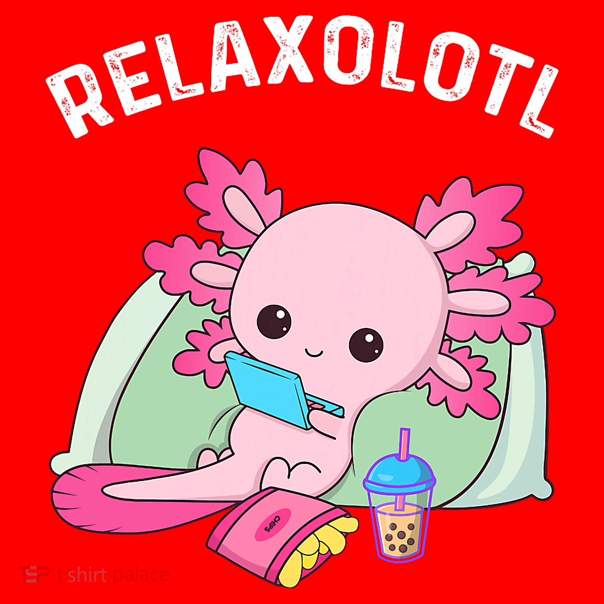 Cute Axolotl Lover Mexican Salamander Relaxolotl Santa Hat