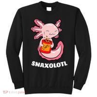 Cute Axolotl Lover Snaxolotl Kawaii Axolotl Food Sweets  Sweatshirt thumb 0