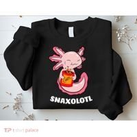 Cute Axolotl Lover Snaxolotl Kawaii Axolotl Food Sweets  Sweatshirt thumb 2