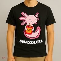 Cute Axolotl Lover Snaxolotl Kawaii Axolotl Food Sweets  T-Shirt thumb 3
