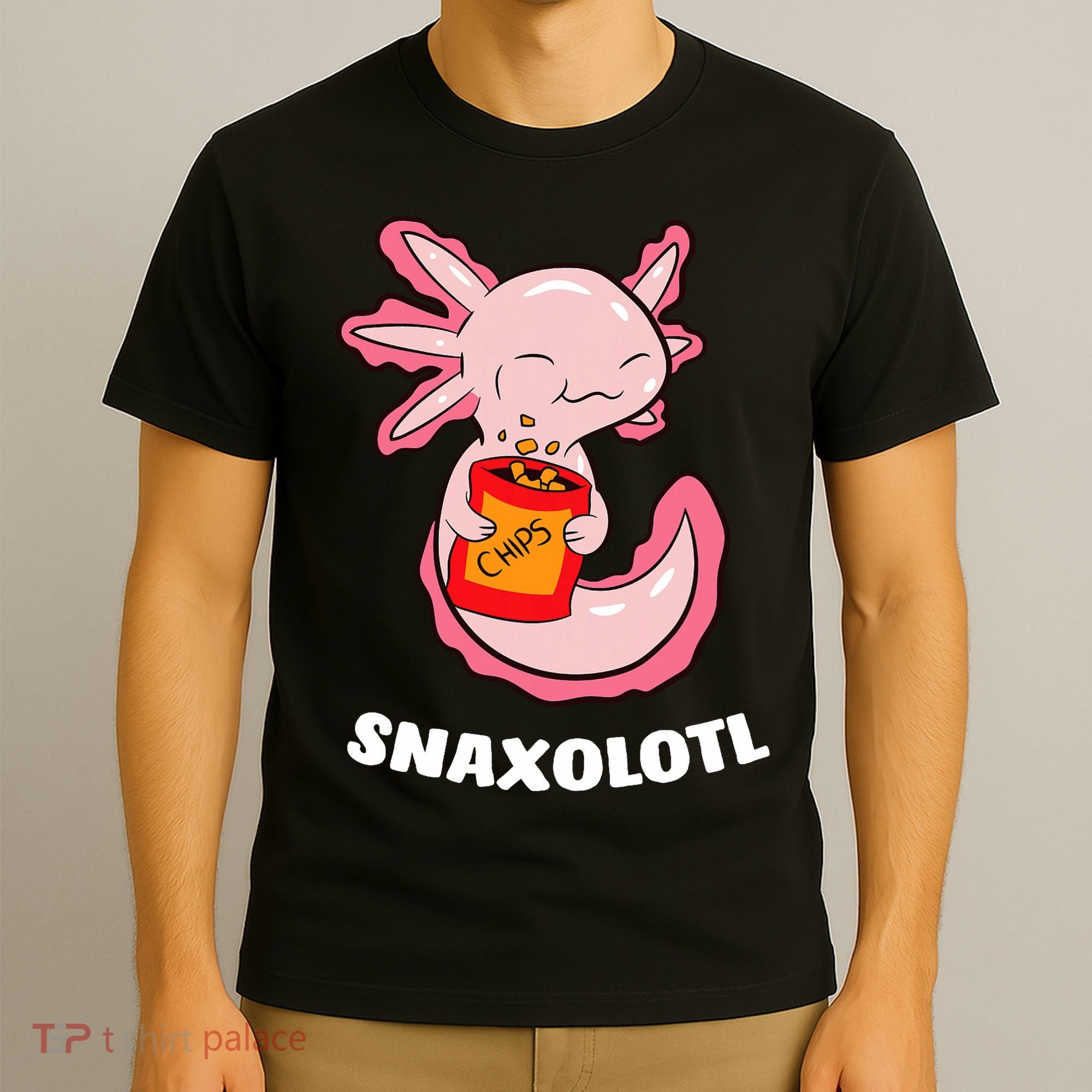 Cute Axolotl Lover Snaxolotl Kawaii Axolotl Food Sweets  T-Shirt