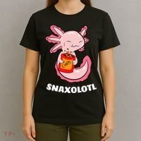 Cute Axolotl Lover Snaxolotl Kawaii Axolotl Food Sweets  T-Shirt thumb 4