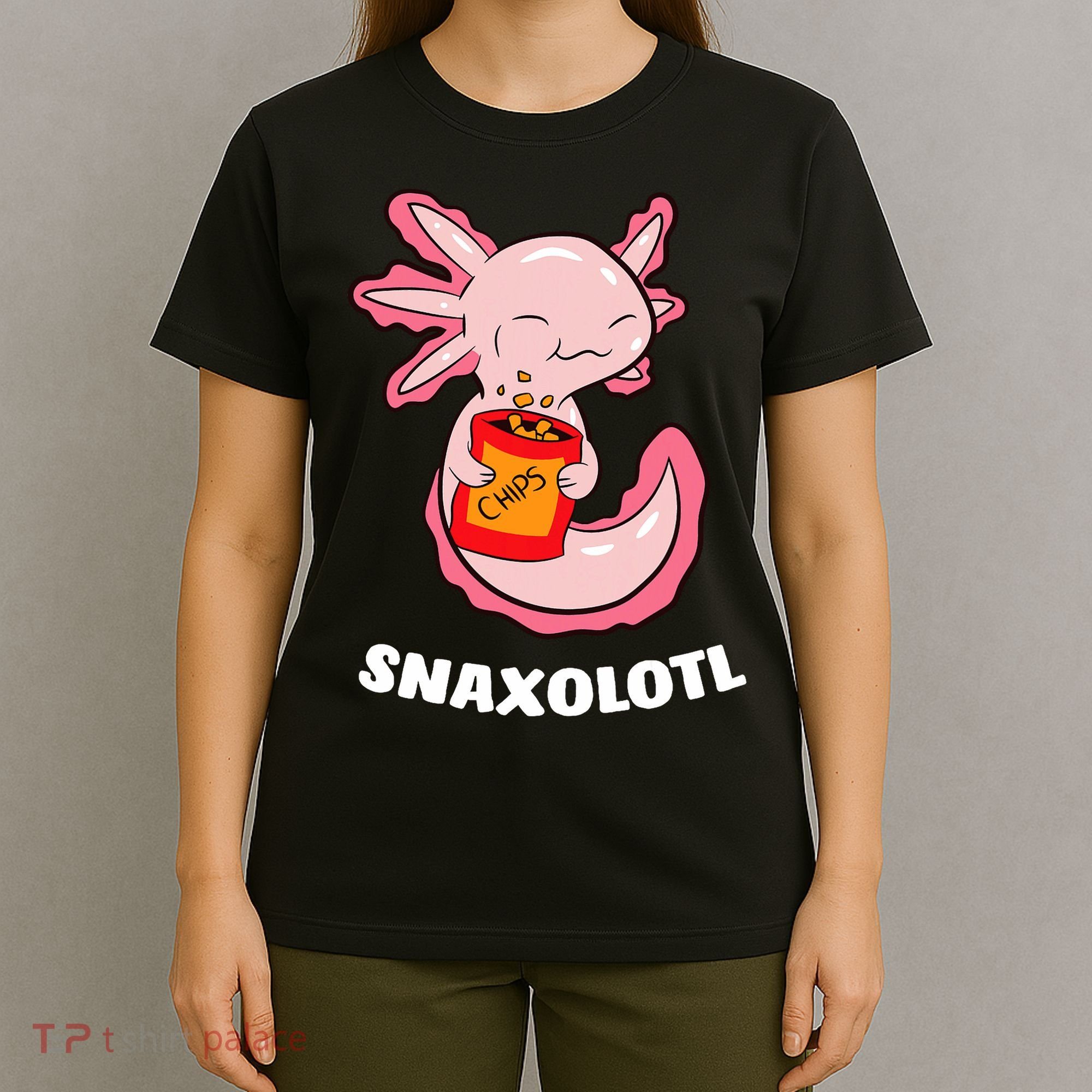Cute Axolotl Lover Snaxolotl Kawaii Axolotl Food Sweets  T-Shirt
