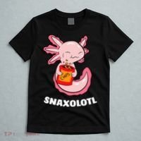 Cute Axolotl Lover Snaxolotl Kawaii Axolotl Food Sweets  T-Shirt thumb 5
