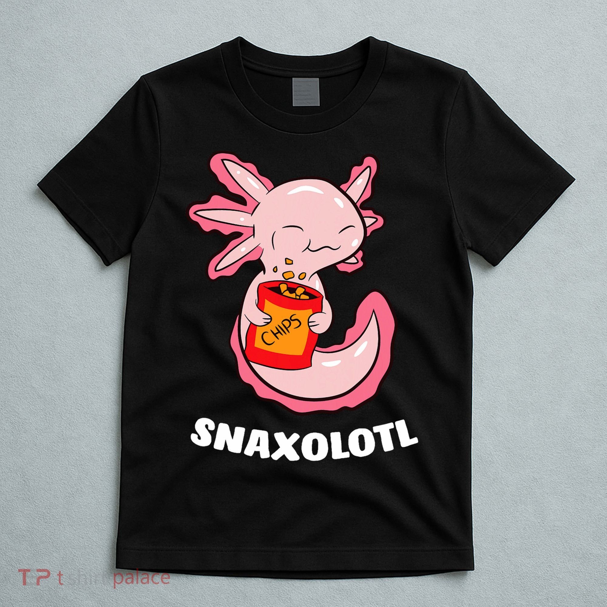 Cute Axolotl Lover Snaxolotl Kawaii Axolotl Food Sweets  T-Shirt