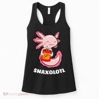 Cute Axolotl Lover Snaxolotl Kawaii Axolotl Food Sweets  Women's Tank Top thumb 0