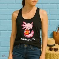 Cute Axolotl Lover Snaxolotl Kawaii Axolotl Food Sweets  Women's Tank Top thumb 2