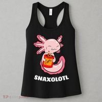 Cute Axolotl Lover Snaxolotl Kawaii Axolotl Food Sweets  Women's Tank Top thumb 3