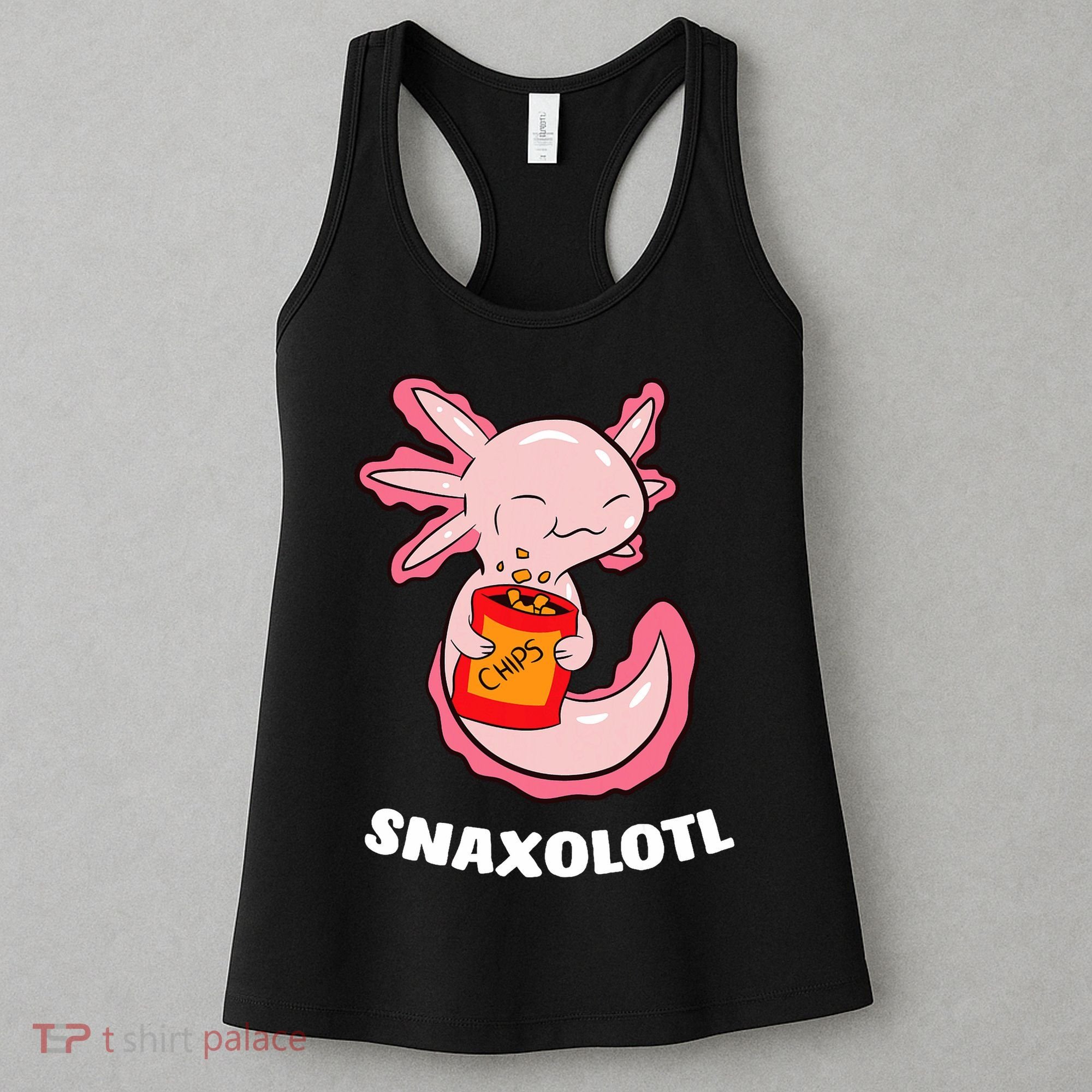 Cute Axolotl Lover Snaxolotl Kawaii Axolotl Food Sweets  Women's Tank Top