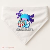 Cute Axolotl Lover Blue Snaxolotl Eating Ra Kawaii Anime  USA-Made Doggie Bandana thumb 0