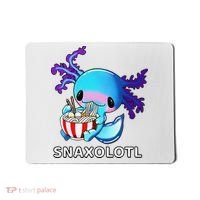Cute Axolotl Lover Blue Snaxolotl Eating Ra Kawaii Anime  Mousepad thumb 0