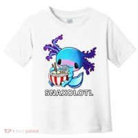Cute Axolotl Lover Blue Snaxolotl Eating Ra Kawaii Anime  Toddler T-Shirt thumb 0