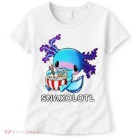 Cute Axolotl Lover Blue Snaxolotl Eating Ra Kawaii Anime  Women's T-Shirt thumb 0