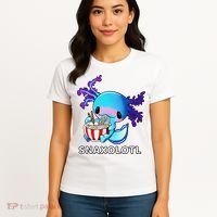 Cute Axolotl Lover Blue Snaxolotl Eating Ra Kawaii Anime  Women's T-Shirt thumb 4