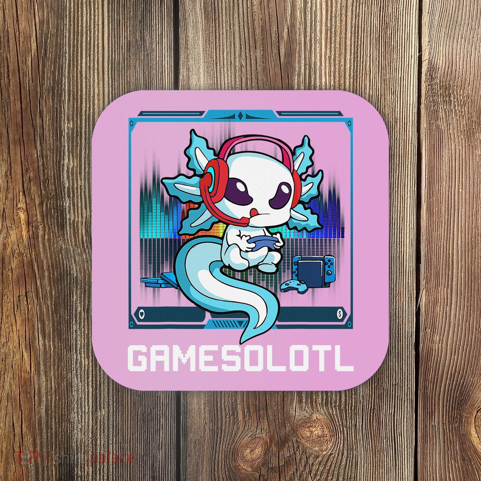 Cute Axolotl Lover Gamesalotl Gaming Axolotl Coaster