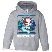 Cute Axolotl Lover Gamesalotl Gaming Axolotl Toddler Hoodie thumb 0