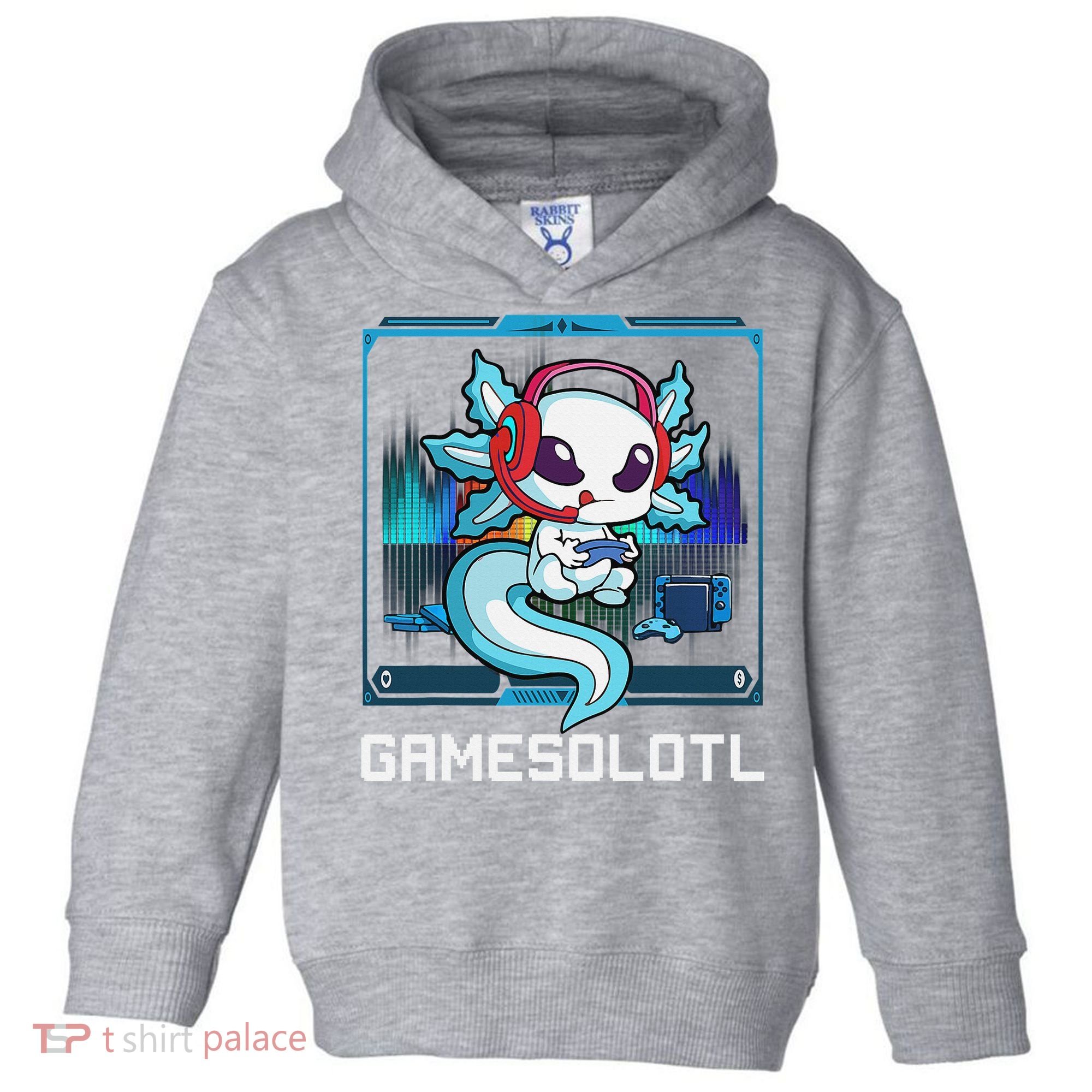 Cute Axolotl Lover Gamesalotl Gaming Axolotl Toddler Hoodie