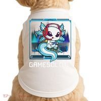 Cute Axolotl Lover Gamesalotl Gaming Axolotl Doggie Tank thumb 0