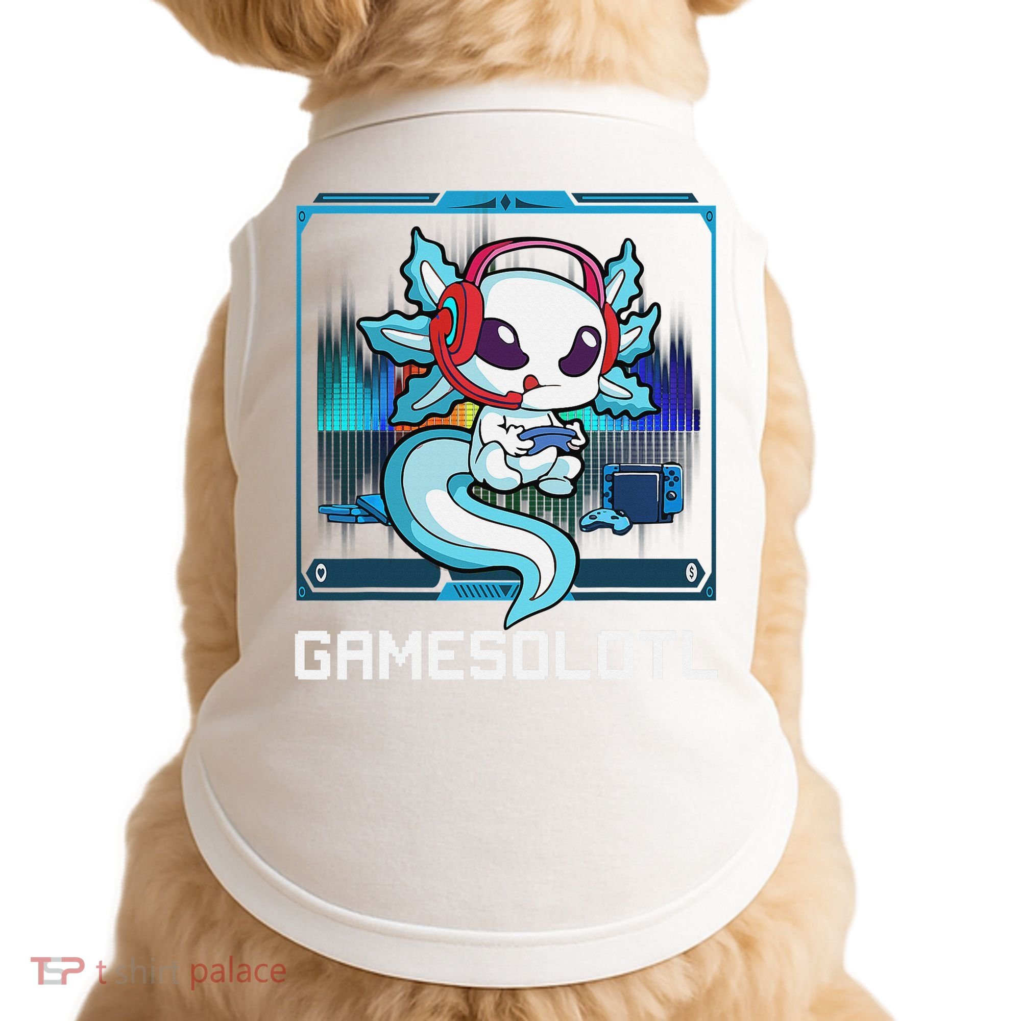 Cute Axolotl Lover Gamesalotl Gaming Axolotl Doggie Tank