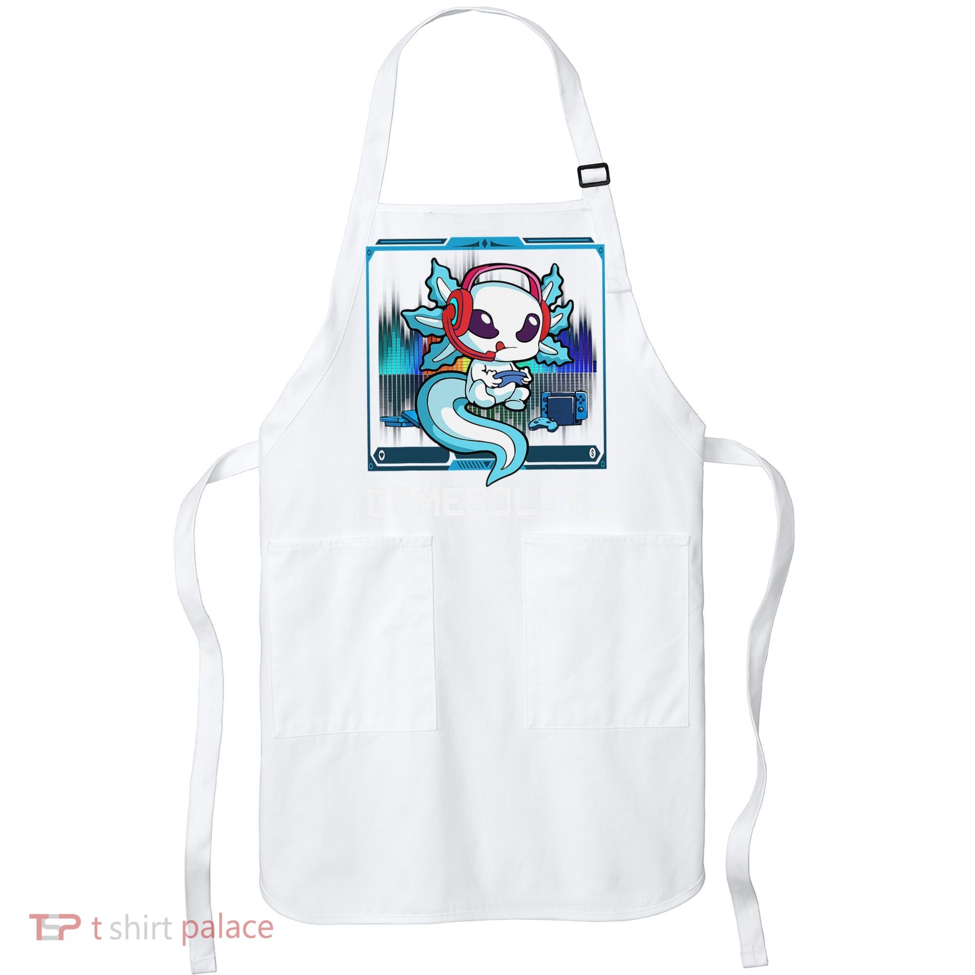 Cute Axolotl Lover Gamesalotl Gaming Axolotl Apron
