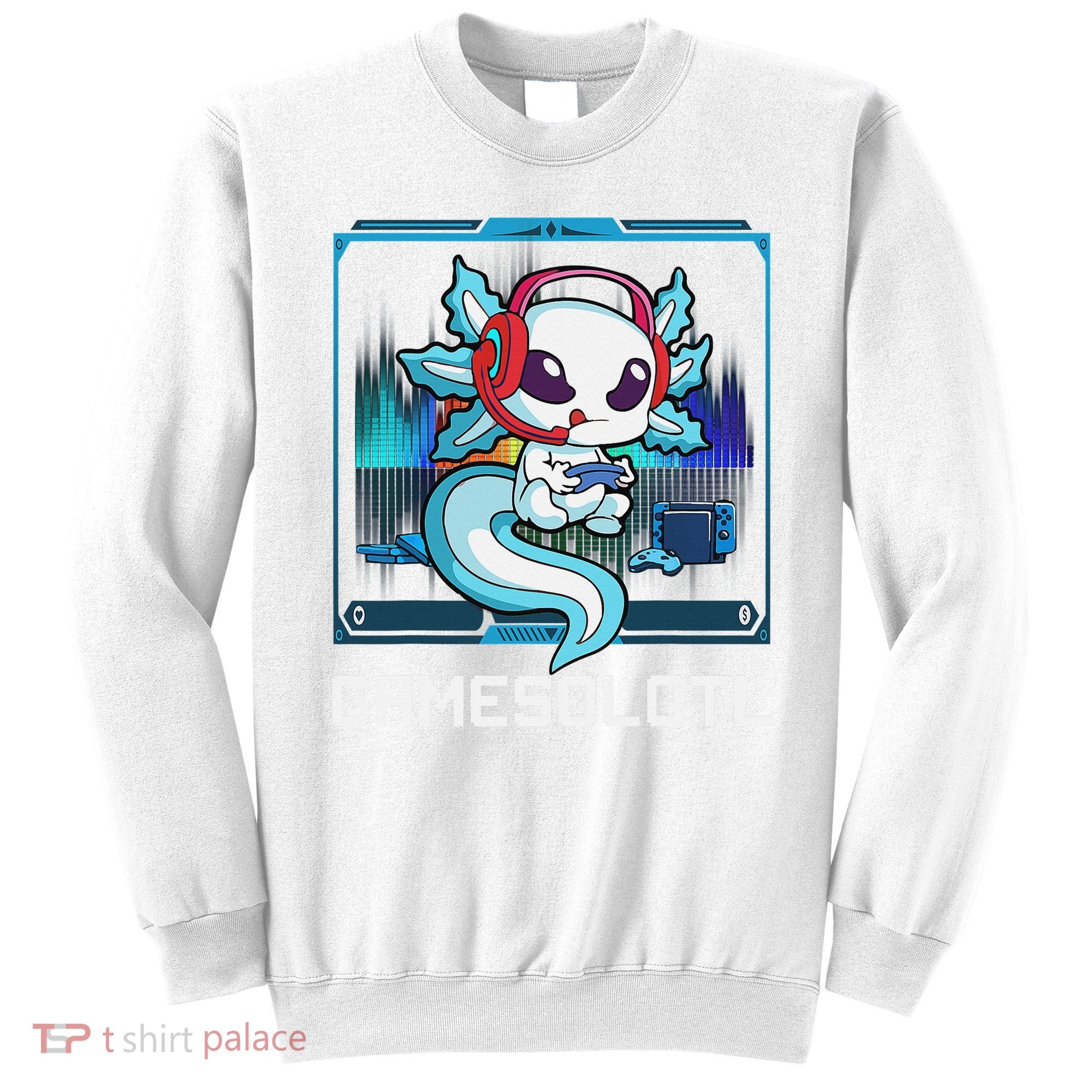 Cute Axolotl Lover Gamesalotl Gaming Axolotl Sweatshirt