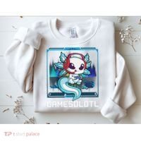 Cute Axolotl Lover Gamesalotl Gaming Axolotl Sweatshirt thumb 2