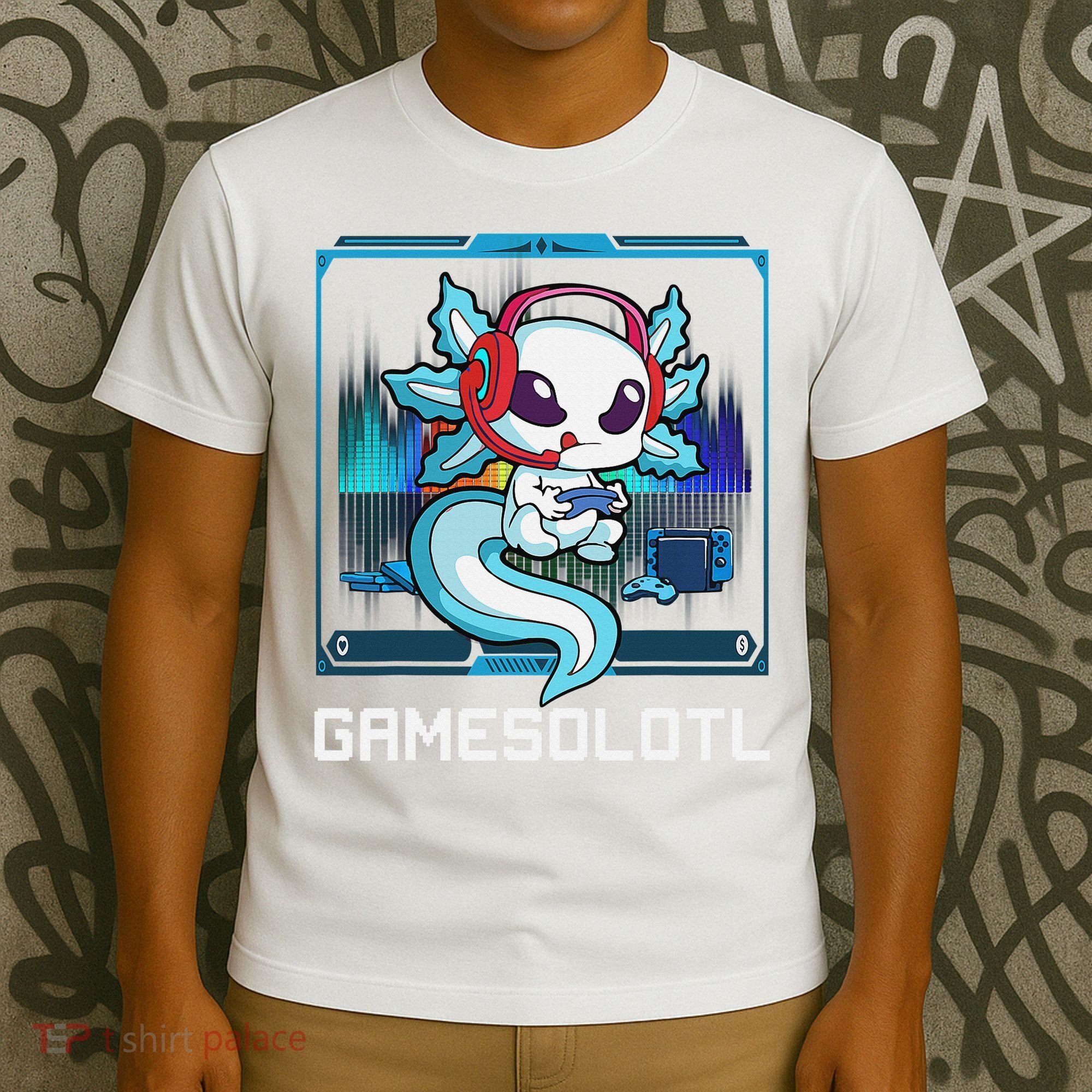 Cute Axolotl Lover Gamesalotl Gaming Axolotl T-Shirt