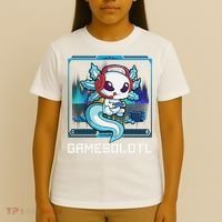 Cute Axolotl Lover Gamesalotl Gaming Axolotl T-Shirt thumb 4