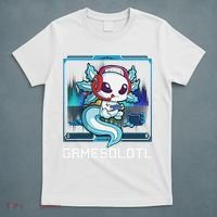 Cute Axolotl Lover Gamesalotl Gaming Axolotl T-Shirt thumb 5