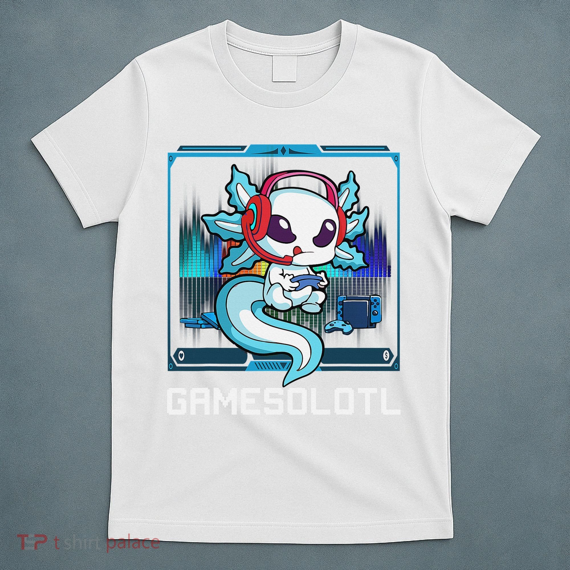 Cute Axolotl Lover Gamesalotl Gaming Axolotl T-Shirt