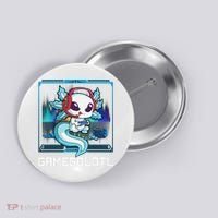 Cute Axolotl Lover Gamesalotl Gaming Axolotl Button thumb 0