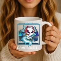 Cute Axolotl Lover Gamesalotl Gaming Axolotl Coffee Mug thumb 3